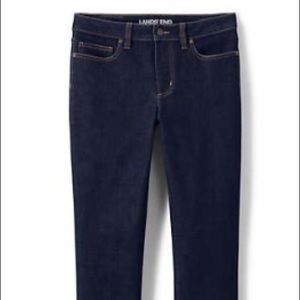 Lands’ End Jeans Mid Rise Straight Dark Wash